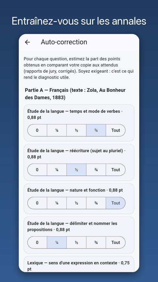 Entraînez-vous sur les annales