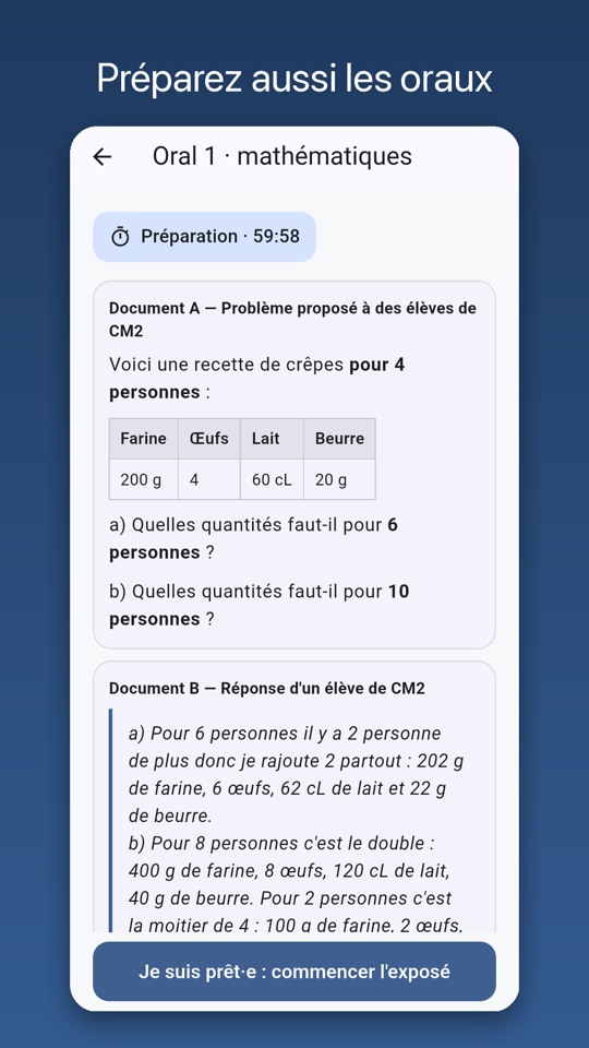 Préparez aussi les oraux