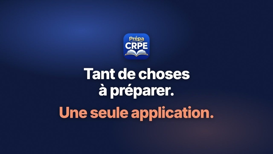 Prépa CRPE : tant de choses à préparer, une seule application.